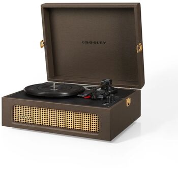 Crosley Voyager plötuspilari - Dökkbrúnn