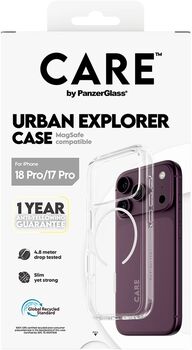 PanzerGlass CARE iPhone 18/17 Pro Urban Combat símahulstur - Glært