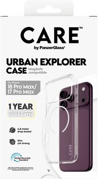 PanzerGlass CARE iPhone 18/17 Pro Max Urban Combat símahulstur - Glært