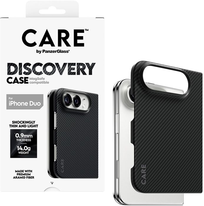 PanzerGlass CARE iPhone Duo Discovery símahulstur - Svart