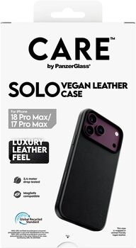 PanzerGlass CARE iPhone 18/17 Pro Max vegan leður símahulstur - Svart