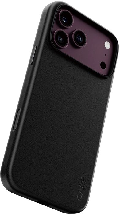 PanzerGlass CARE iPhone 18/17 Pro Max vegan leður símahulstur - Svart