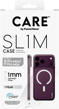PanzerGlass CARE iPhone 18/17 Pro Max SL1M MagSafe símahulstur - Glært