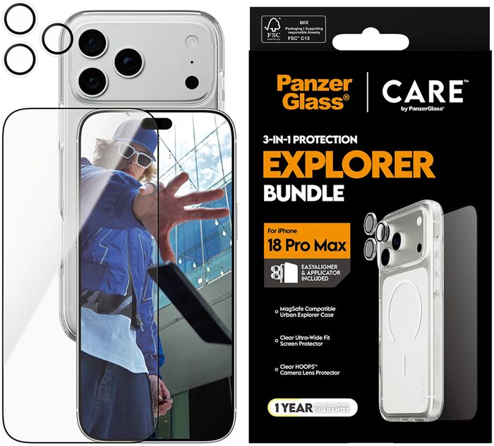 PanzerGlass CARE iPhone 18 Pro Max 3-í-1 pakki