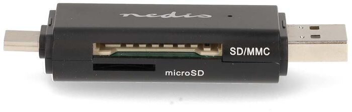 Nedis USB-A og USB-C minniskortalesari