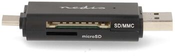 Nedis USB-A og USB-C minniskortalesari