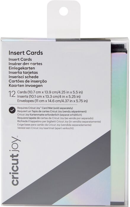Cricut Joy kort 10,8x14 Svört/Heilmynd (12 í pakka)