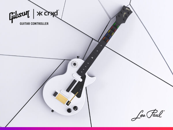 CRKD Gibson Les Paul Pro leikjagítar - Hvítur