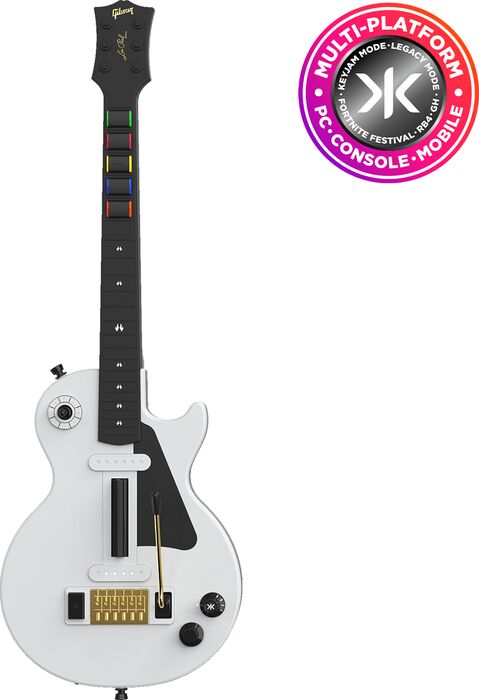 CRKD Gibson Les Paul Pro leikjagítar - Hvítur