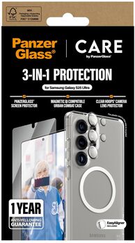 PanzerGlass Care Samsung S25 Ultra 3-í-1 pakki