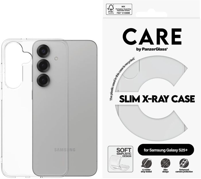 PanzerGlass Care Samsung S25+ X-Ray símahulstur - Glært