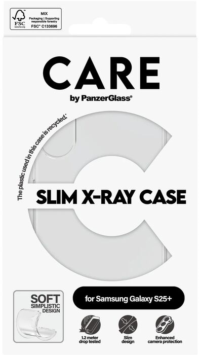 PanzerGlass Care Samsung S25+ X-Ray símahulstur - Glært