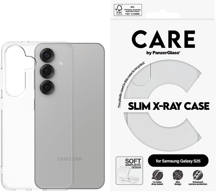 PanzerGlass Care Samsung S25 X-Ray símahulstur - Glært