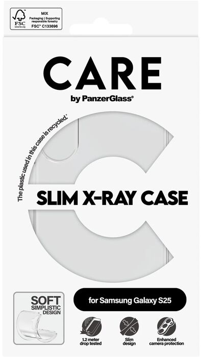 PanzerGlass Care Samsung S25 X-Ray símahulstur - Glært