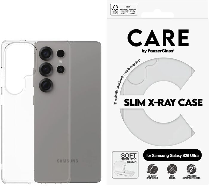 PanzerGlass Care Samsung S25 Ultra X-Ray símahulstur - Glært