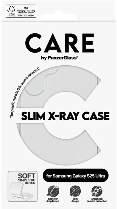 PanzerGlass Care Samsung S25 Ultra X-Ray símahulstur - Glært