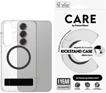PanzerGlass Care Samsung S25+ símahulstur með standi - Glært