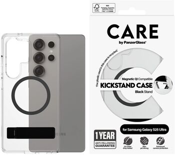 PanzerGlass Care Samsung S25 Ultra símahulstur með standi - Glært