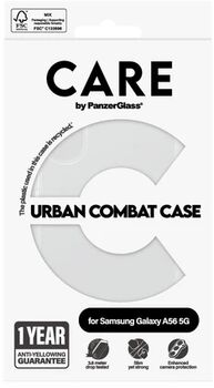 Panzerglass Care Samsung A56 Urban Combat símahulstur - Glært