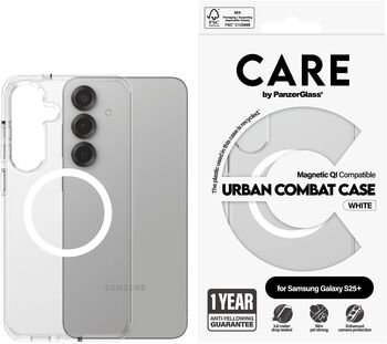 PanzerGlass Care Samsung S25+ Urban Combat símahulstur - Glært