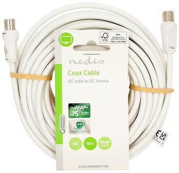 Nedis IEC (Coax) loftnetssnúra - 10 metrar