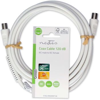 Nedis IEC (Coax) loftnetssnúra - 3 metrar
