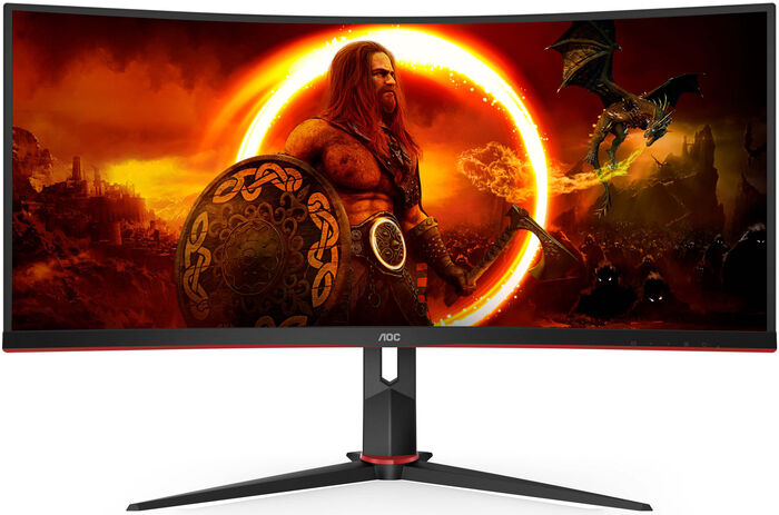AOC 34" CU34G2XP VA 180 Hz boginn leikjaskjár