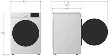 LG þvottavél og þurrkari CV50T6S2E1