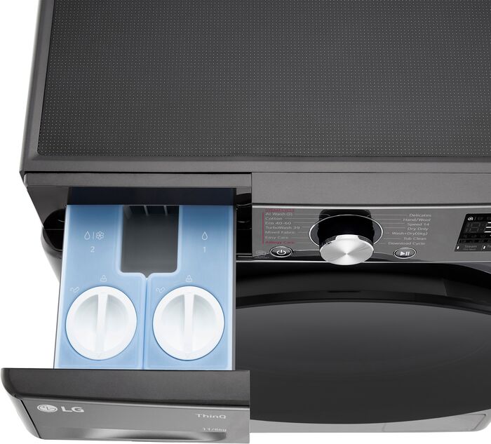 LG þvottavél og þurrkari CV94E7S2QA - Svört