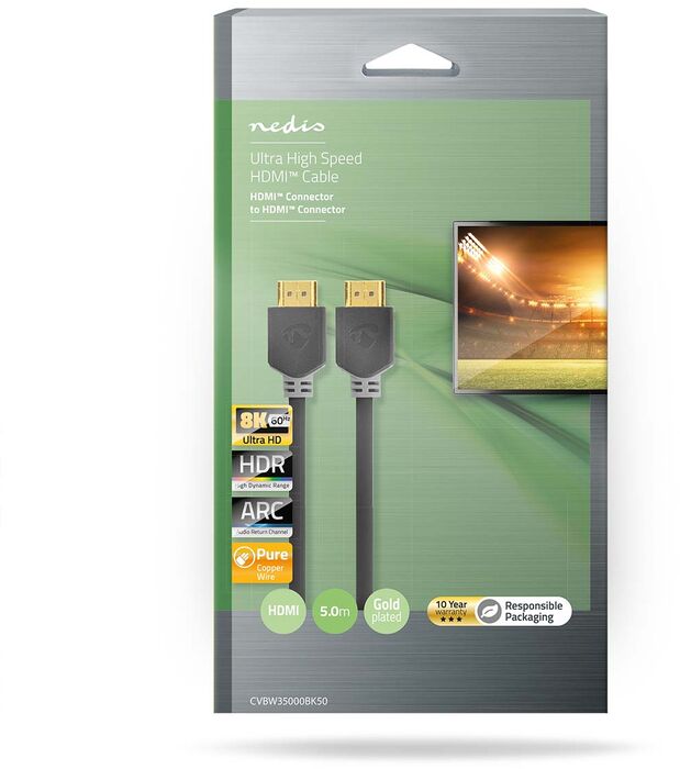 Nedis 8K@60Hz HDMI í HDMI snúra - 5 metrar