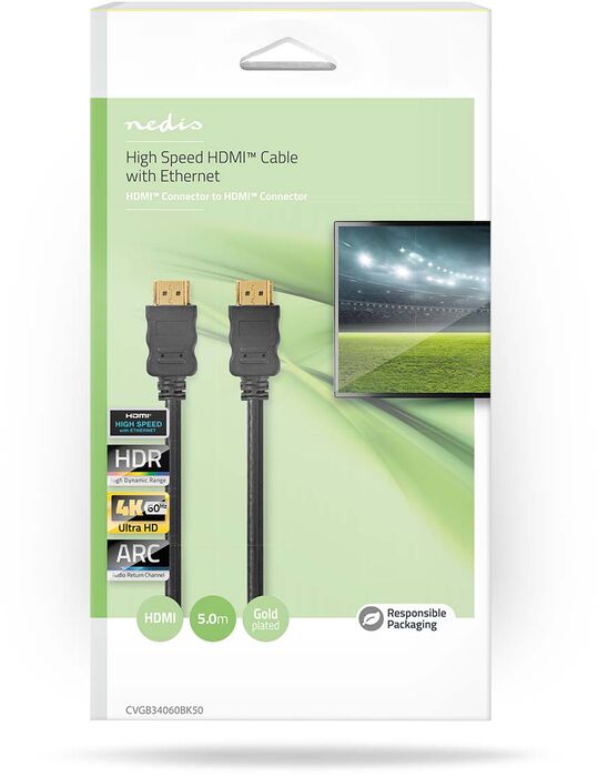 Nedis 4K@60Hz HDMI í HDMI snúra - 5 metrar