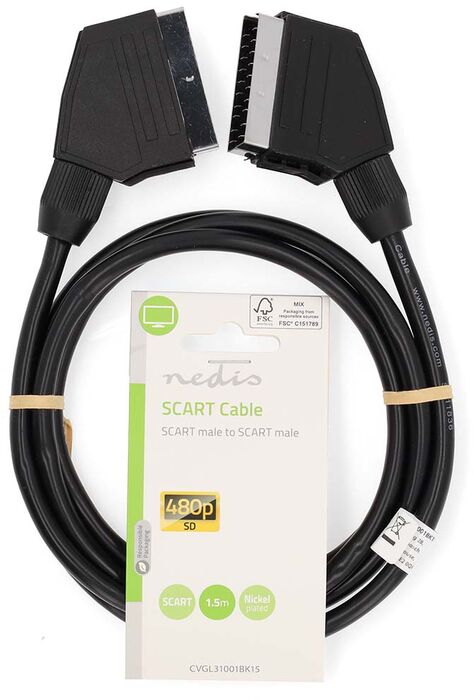 Nedis Scart í Scart snúra - 1,5 metrar