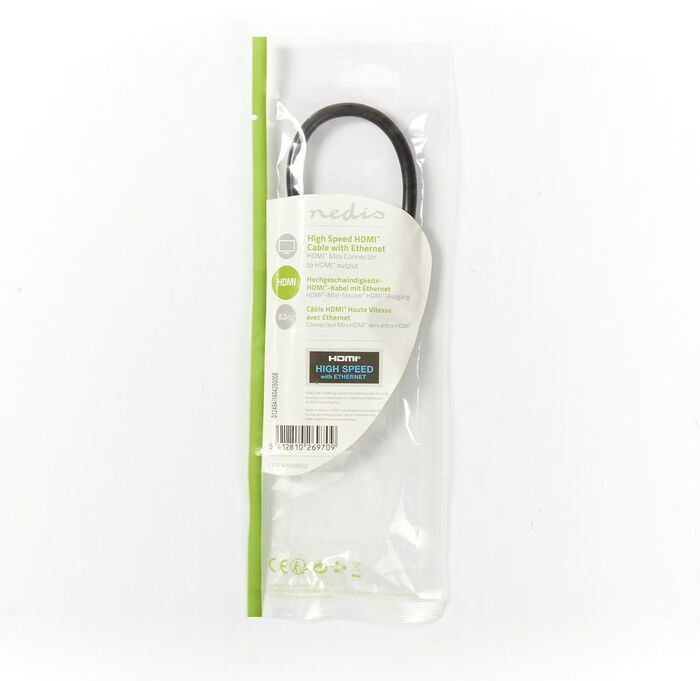 Nedis Mini HDMI í HDMI millistykki - 0,2 metra