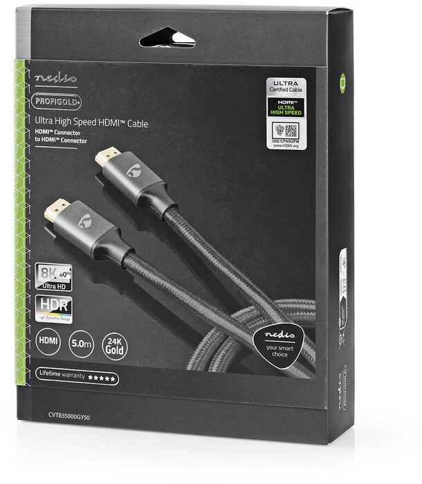Nedis 8K@60Hz HDMI í HDMI snúra - 5 metrar