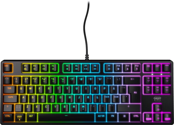 Cherry Xtrfy K4V2 leikjalyklaborð - Svart
