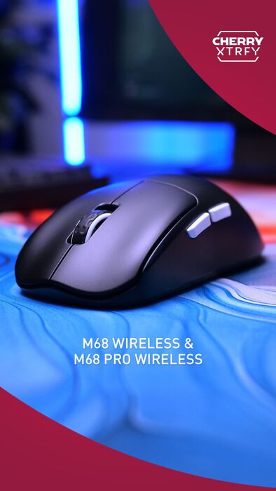 Cherry Xtrfy M68 Pro leikjamús - Svört