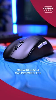 Cherry Xtrfy M68 Pro leikjamús - Svört 