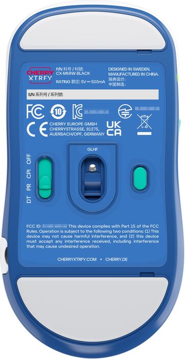 Cherry Xtrfy M68 leikjamús - Hvít