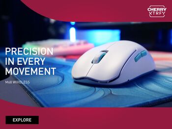 Cherry Xtrfy M68 leikjamús - Hvít