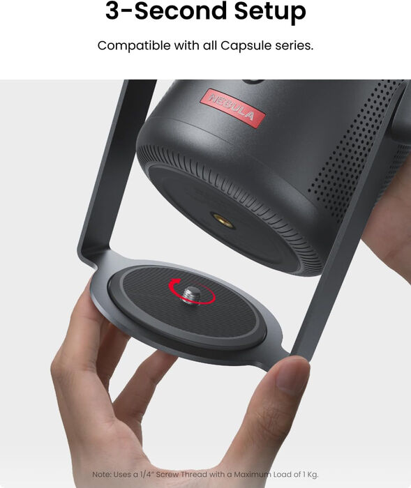 Nebula Capsule standur m. gimbal - Svartur