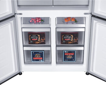 Delonghi tvöfaldur kæli- og frystiskápur D4D90X25D - Stál