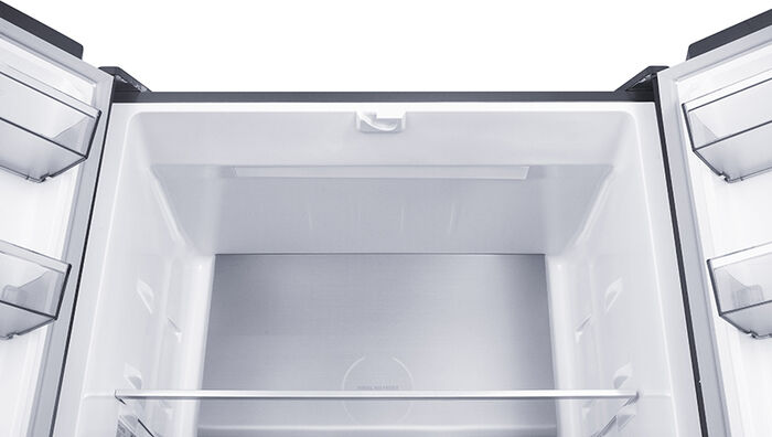 Delonghi tvöfaldur kæli- og frystiskápur D4D90X25D - Stál