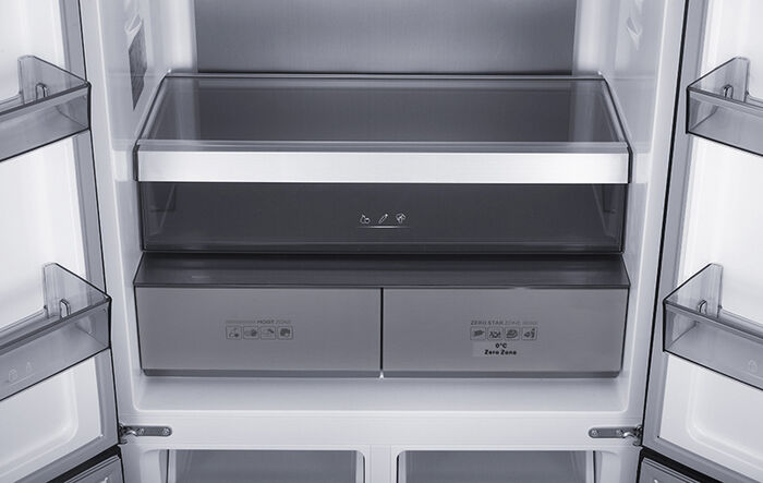 Delonghi tvöfaldur kæli- og frystiskápur D4D90X25D - Stál