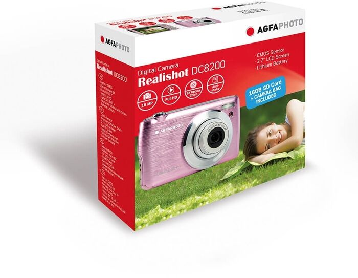 Agfaphoto DC8200 stafræn myndavél - Bleik