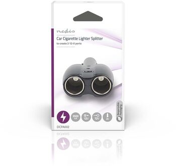 Nedis 12V fjöltengi í bíl - Svart