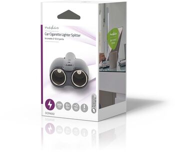 Nedis 12V fjöltengi í bíl - Svart