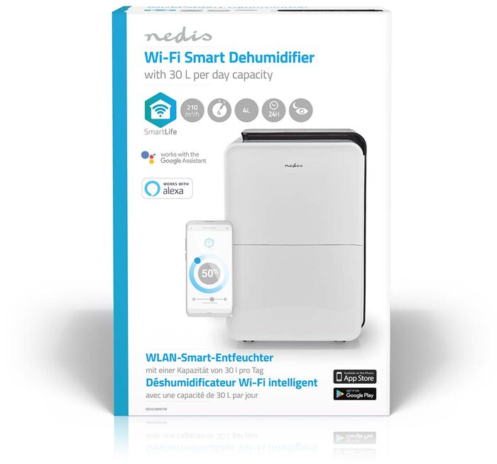 Nedis SmartLife rakaþéttir 30L - Hvítur