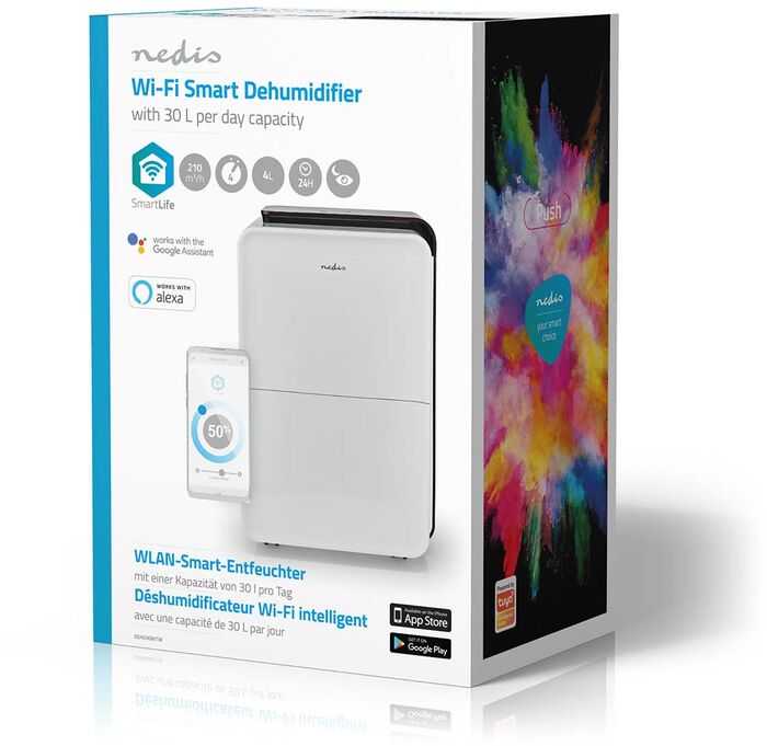 Nedis SmartLife rakaþéttir 30L - Hvítur