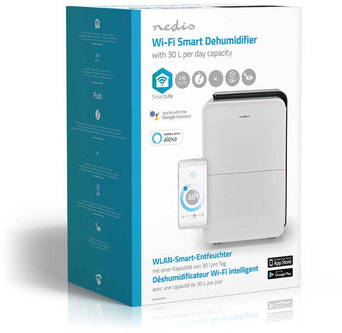 Nedis SmartLife rakaþéttir 30L - Hvítur