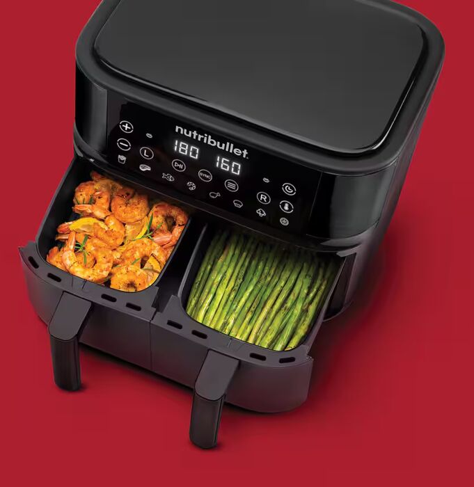 Nutribullet tvöfaldur Air Fryer 8 L - Svartur